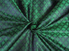 Silk Brocade fabric VESTMENT emerald green x kingfisher green 44" wide BRO654[4]