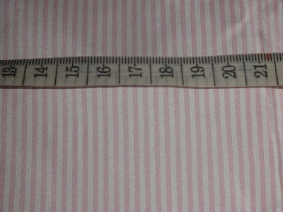 100% silk Taffeta 2mm pin stripe -salmon rose pink STRIPE OF 54"SELVIDGE TO SELVEDGE TafS104