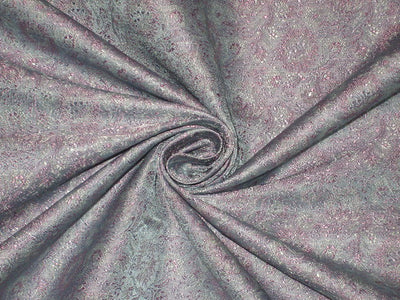 Silk Brocade fabric baby Blue 44" wide BRO157[5]
