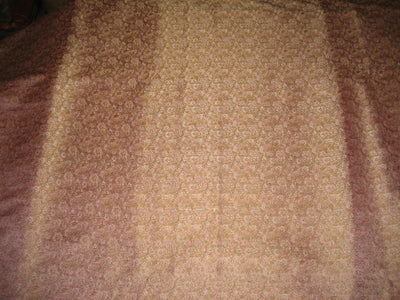 Silk Brocade fabric baby pink & green 44" wide BRO157[4]