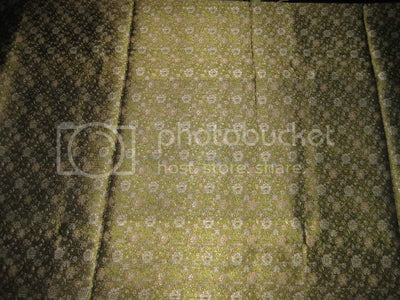 Silk Brocade fabric black,brown,grey &amp; green 44" wide BRO157[6]