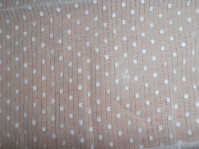 WHITE COTTON VOILE 58&quot; WIDE / plaid/dobby