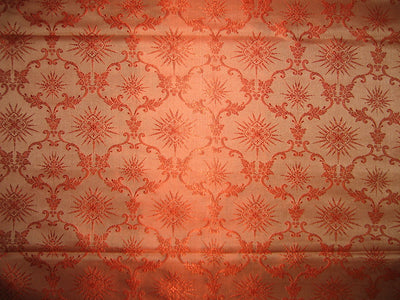 Silk Brocade fabric Orange Vestment Design 44" wide BRO123[1]