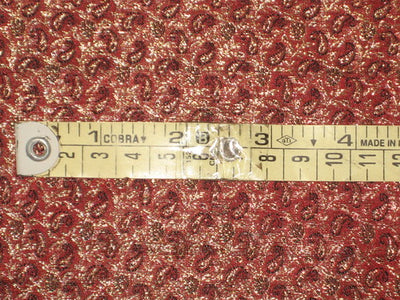 Silk Brocade fabric Metallic Gold, Red & Black color 44" wide BRO148[3]