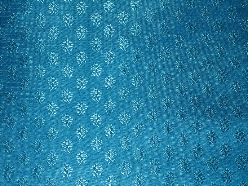 Silk Brocade Fabric Blue on Blue 44&quot;BRO59[2]