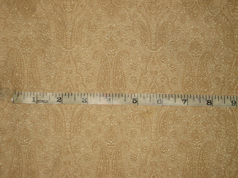 Silk Brocade fabric Light Metallic Gold &amp; Light Gold 44&quot;