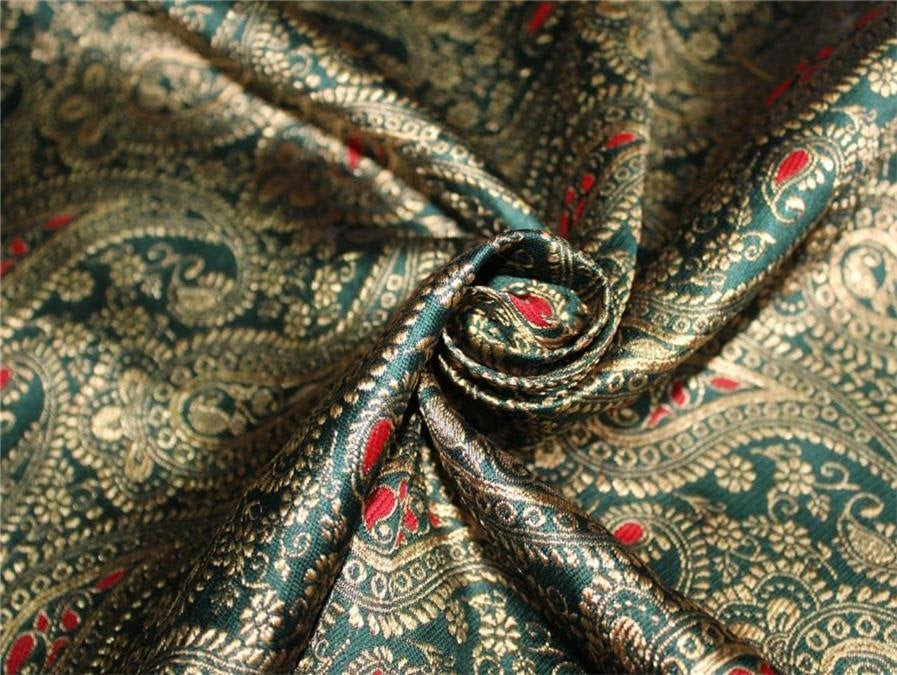 Green Gold Silk Brocade 489 Fabric main image 1