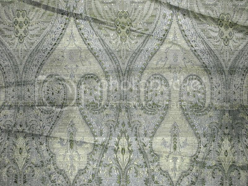 Silk Brocade Fabric Shades of Green Color 44" wide BRO66[6]/BRO266[5]