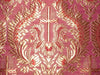 SILK BROCADE FABRIC Pink &amp; Gold colour 44" wide Vestment design BRO159[1]