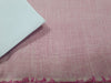 Two tone linen{iridescent} fabric pink x white colour 54" wide