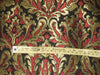 Silk Brocade Fabric Black,Wine Red & Metallic Gold color 44" wide BRO154[5]