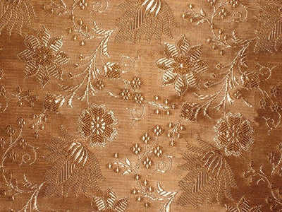 Silk Brocade fabric Golden Brown 44" wide BRO160[3]