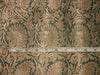 Silk Brocade Fabric Green &amp; Metallic Gold color 44&quot;king khab