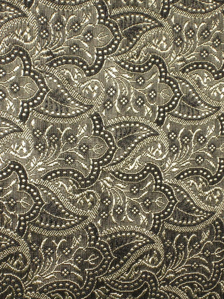 SILK BROCADE FABRIC Gold &amp; Black colour 44" wide BRO160[6]