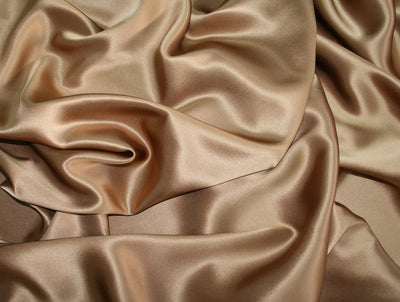 Sand Gold viscose modal satin weave fabric ~ 44&quot; wide sold by the yard.(67)