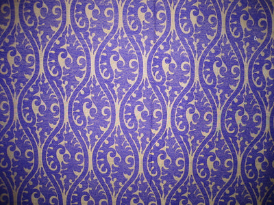 Silk Brocade Fabric Ink Blueish Purple &amp; Light Gold color 44" wide BRO161[7]