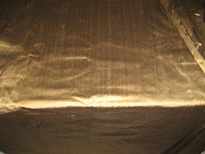 Pure SILK Dupioni FABRIC Mocha x Black color