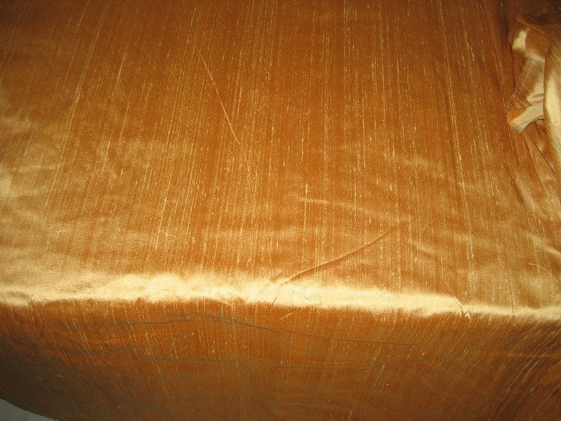Pure SILK Dupioni FABRIC Dull Gold color 54&quot;