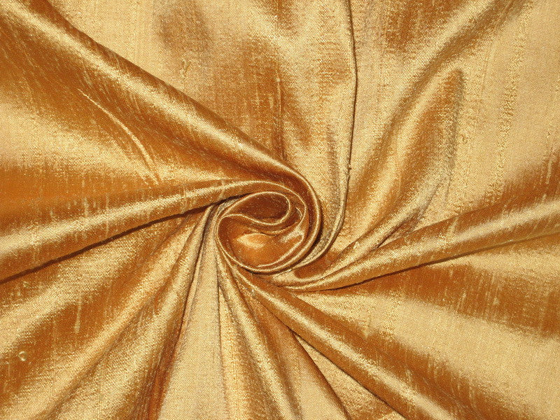 Pure SILK Dupioni FABRIC Dull Gold color 54&quot;
