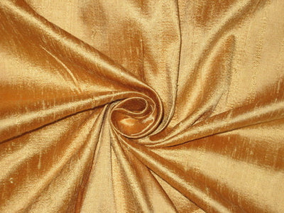 Pure SILK Dupioni FABRIC Dull Gold color 54&quot;
