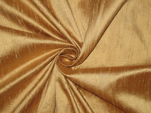 Pure SILK Dupioni FABRIC Chalky Gold color 54" wide DUP124[2]