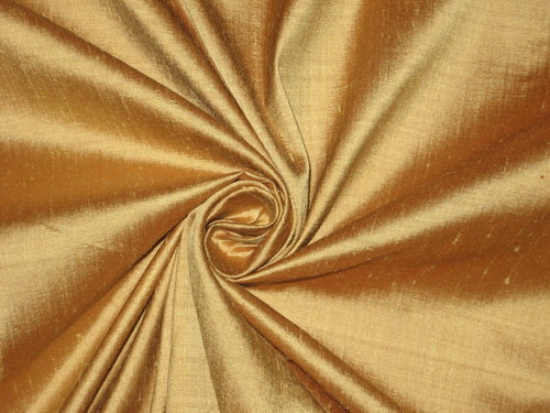 Pure SILK Dupioni FABRIC Dull Gold color 108" wide