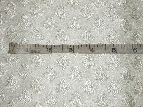 Silk Brocade fabric Ivory cream colour 44" wide BRO163[4]