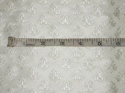 Silk Brocade fabric Ivory cream colour 44" wide BRO163[4]