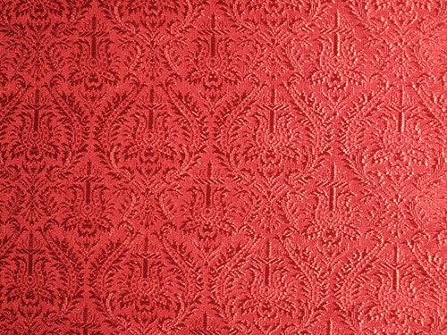 SILK BROCADE vestment FABRIC Red color 44" wide BRO166[3]