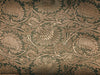 Silk Brocade Fabric Green &amp; Metallic Gold color 44&quot;king khab