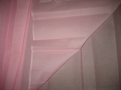 Baby Pink cotton organdy fabric dobby design 2mm thin stripes