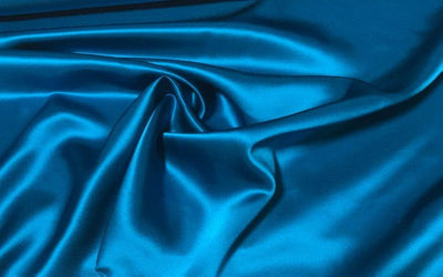 Peacock Blue viscose modal satin weave fabric ~ 44&quot; wide.(69)