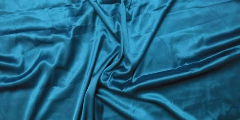 Peacock Blue viscose modal satin weave fabric ~ 44&quot; wide.(69)
