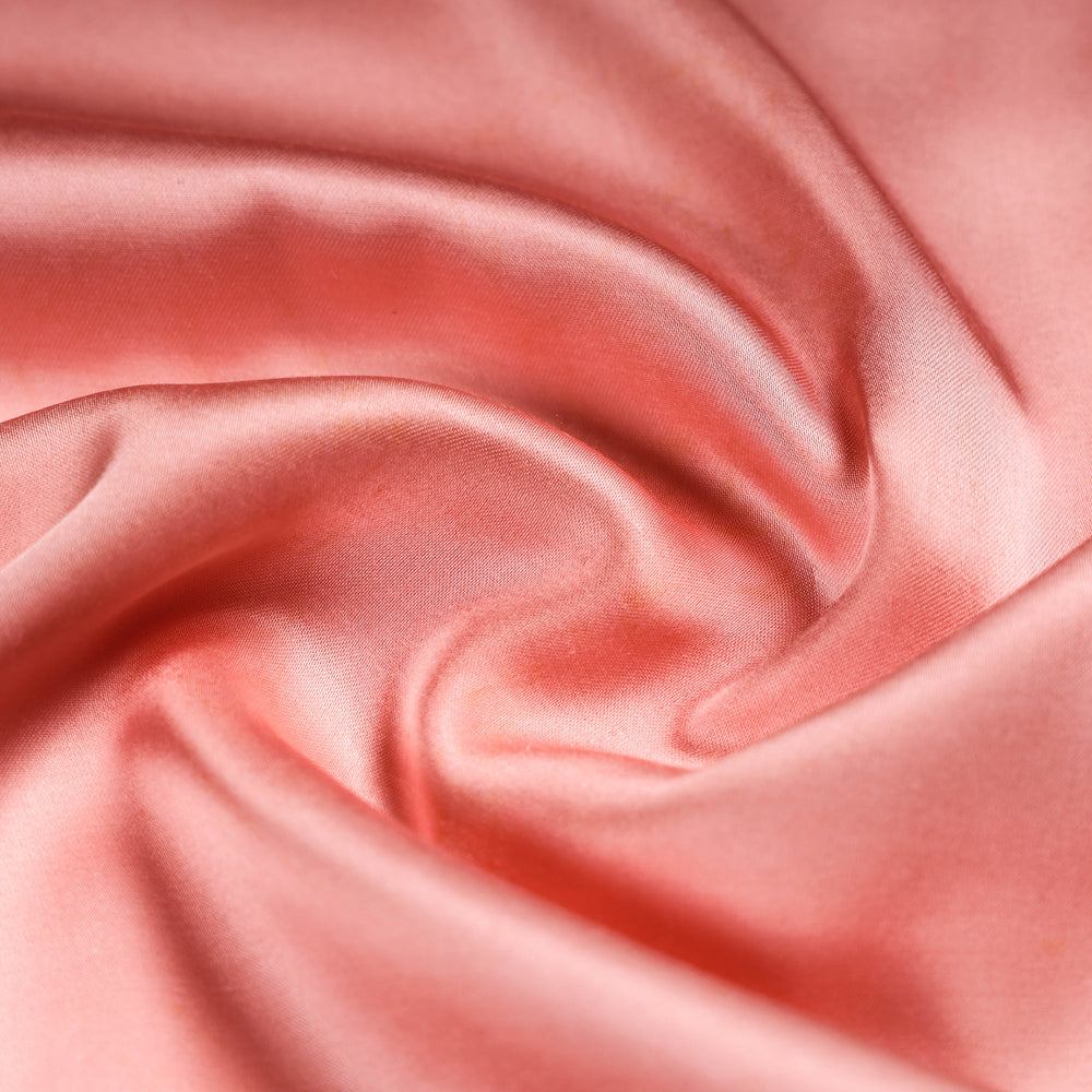 Salmon Red viscose modal satin weave fabric ~ 44&quot; wide.(6)