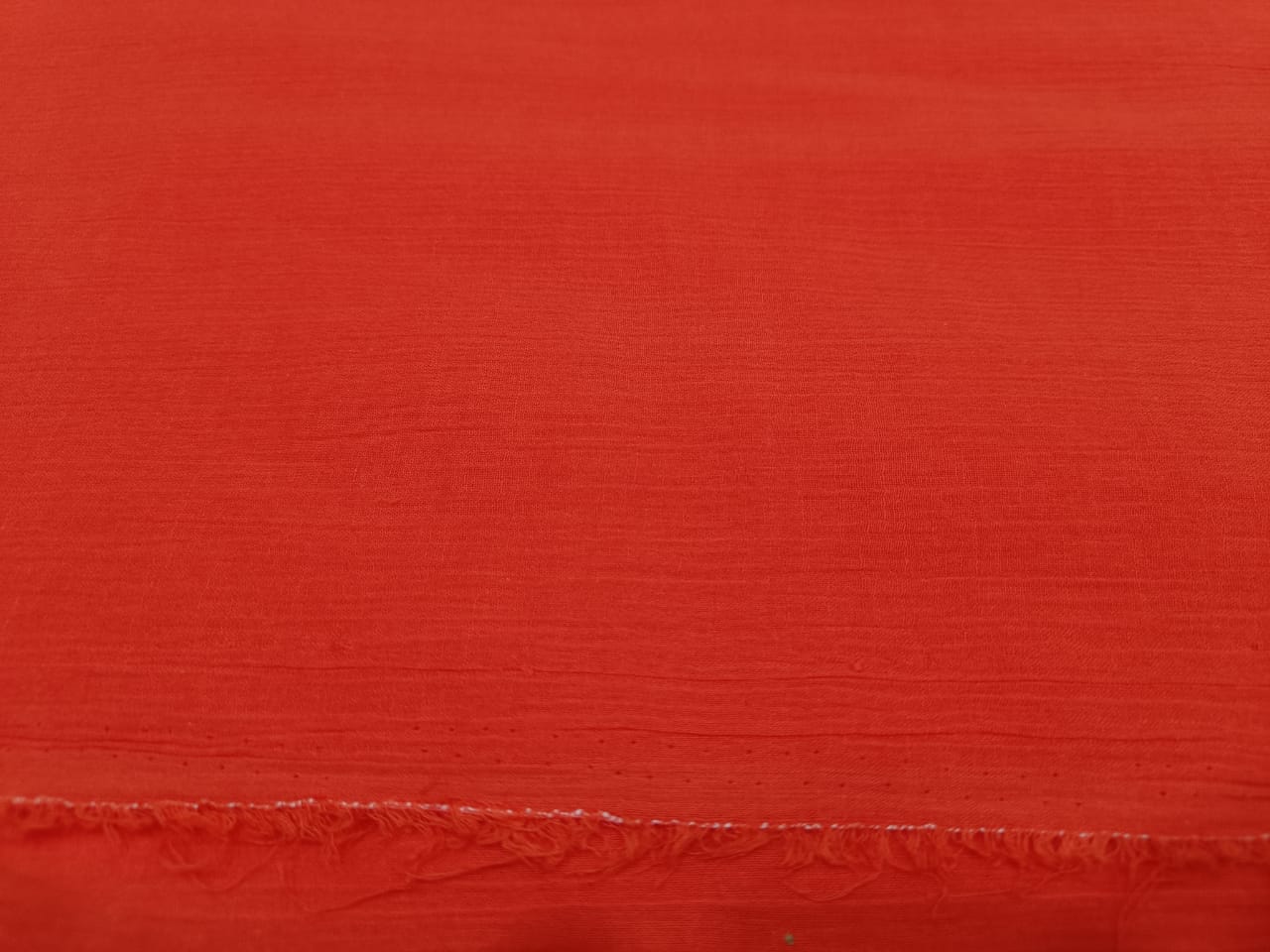 Cotton crush crepe deep orange color fabric 58" wide available in 2 colors deep orange and black