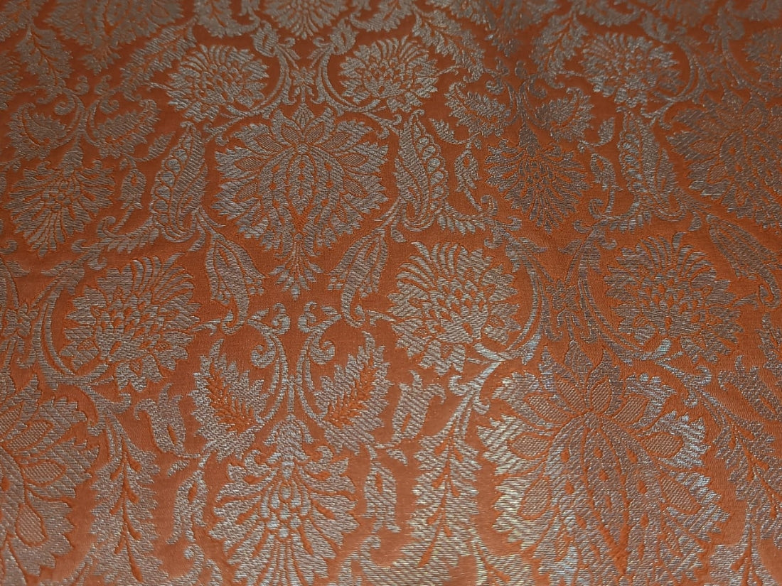 Brocade jacquard fabric 44" wide BRO832 available in 5 colors mango,orange,biscuit beige,pink and dusty orange