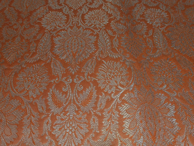 Brocade jacquard fabric 44" wide BRO832 available in 5 colors mango,orange,biscuit beige,pink and dusty orange