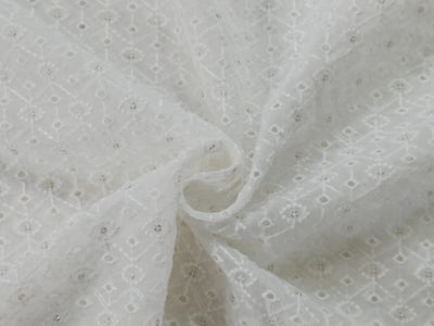 organza embroidery fabric 44" WIDE [ 5 EMBROIDERIES]