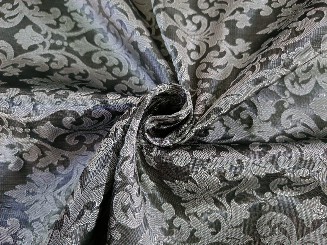BROCADE fabric-silver steel grey 44" wide BRO43[2]