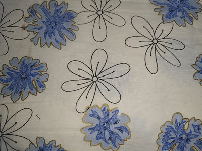 100% linen Floral digital print fabric 44" available in four colors [12597-12599/433]