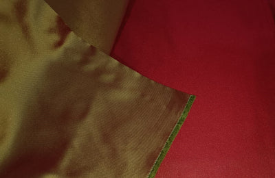 100% SILK DUTCHESS SATIN RED X GREEN 54" wide [12586]