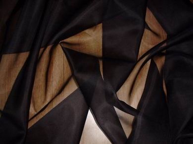 Black silk organza fabric 44&quot; - The Fabric Factory