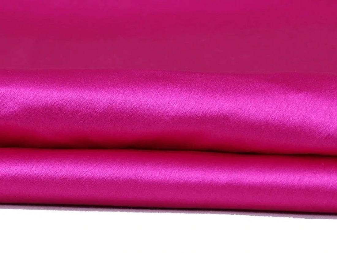 Magenta Pink viscose modal satin weave fabric ~ 44&quot; wide.(76)