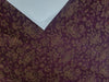 Silk Brocade fabric  gold roses available in two colors navy and aubergine 44" wide BRO854[1/2]
