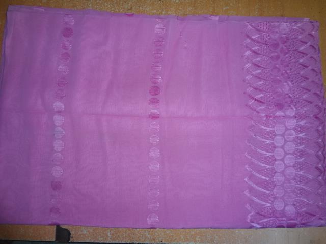 COTTON VOILE FABRIC~EMBROIDERY-5 YARDS-44&quot;PINK