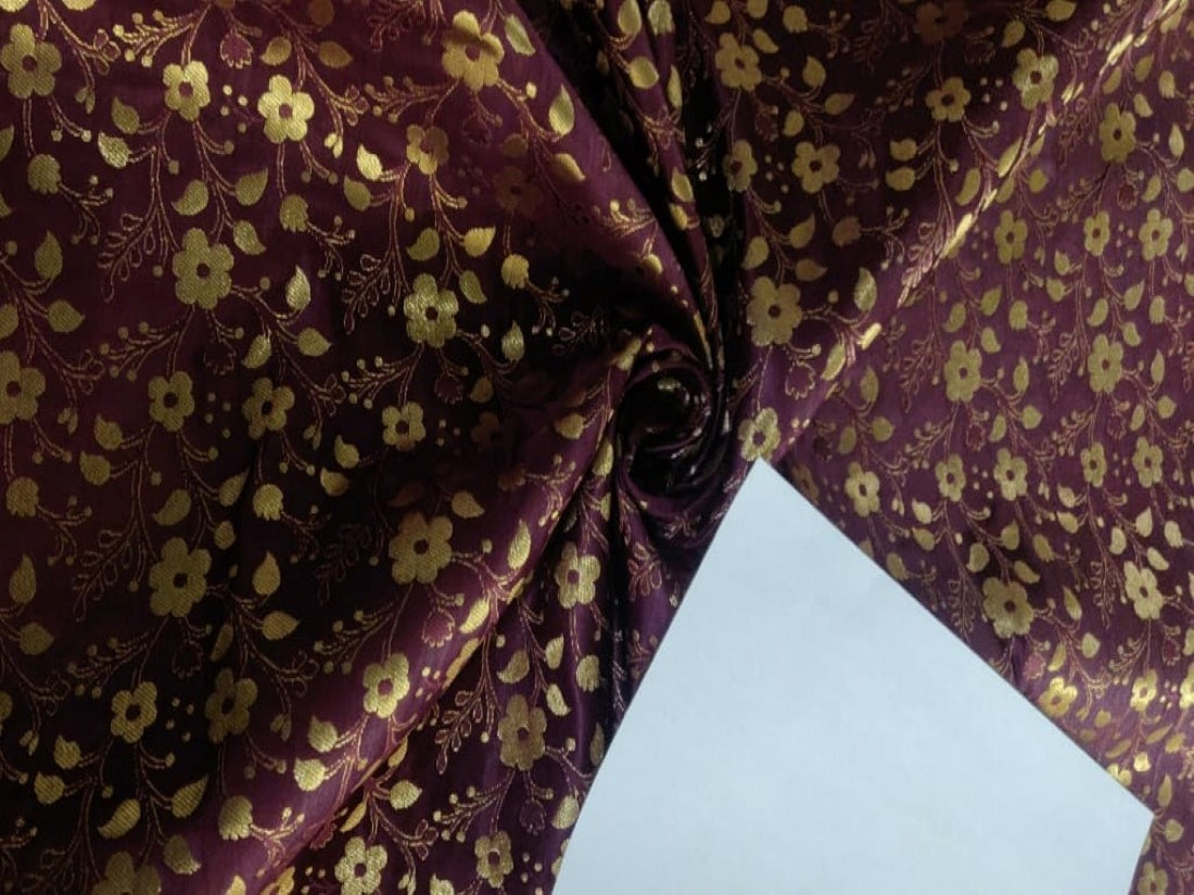 Silk Brocade Metallic Gold fabric 44"wide BRO813 available in seven colors