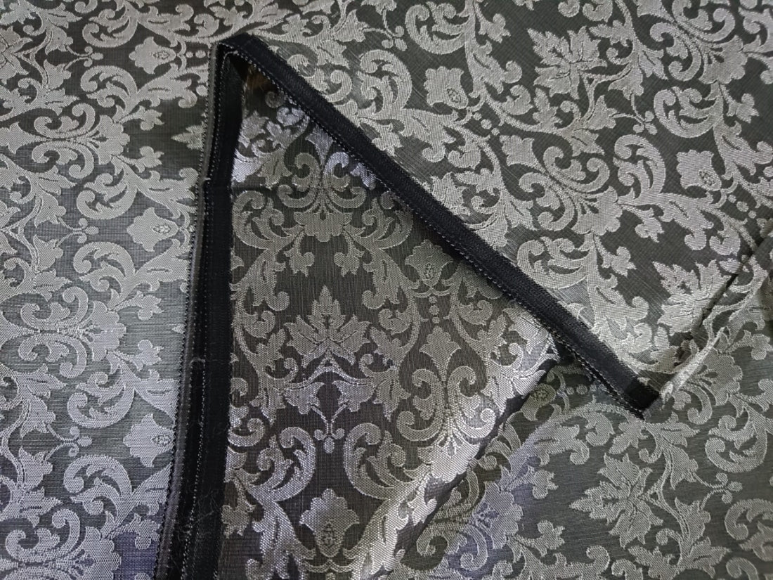 BROCADE fabric-silver steel grey 44" wide BRO43[2]