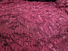 Lycra Net Fabric with SEQUENCE RED WINE color 58&quot; Wide