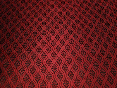 Brocade fabric Black &amp; Wine Red Colour 44" wide BRO42[7]