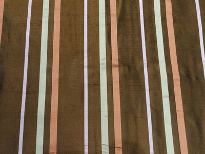 Silk Dupioni Fabric stripe brown ,peach ,cream,pink  54" wide DUPS59[5]